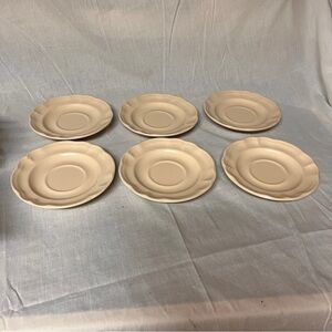 Pfaltzgraff Tea Rose Stoneware Saucers Set of 6